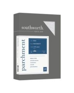 Southworth Parchment Specialty Paper, 24 Lb., 8 1/2in x 11in, Gray, Pack Of 500