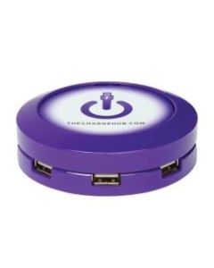 ChargeHub X7 7-Port USB Charger, Round, Purple, CRGRD-X7-006