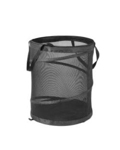 Black Large Polyester Mesh Pop-Up Hamper