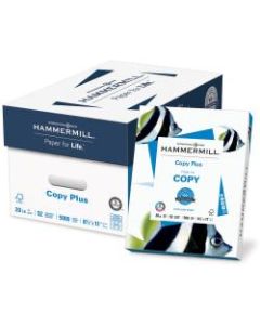 Hammermill Copy Plus Paper, Letter Size Paper, 92 Brightness, 20 Lb, FSC Certified, White, Ream Of 500 Sheets, Case Of 10 Reams