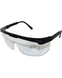 ProGuard Classic 801 Single Lens Safety Eyewear - Adjustable, Adjustable Nose-piece, Adjustable Temple, Scratch Resistant, High Visibility, Comfortable - Ultraviolet Protection - Polycarbonate Lens - Black, Clear - 12 / Box