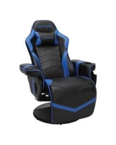 Respawn 900 Racing-Style Bonded Leather Gaming Recliner, Black/Blue