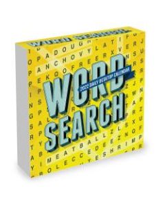 TF Publishing Arts & Entertainment Daily Desktop Calendar, 5-1/4in x 5-1/4in, Word Search, January To December 2022
