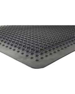Genuine Joe Flex Step 50% Recycled Anti-Fatigue Mat, 3ft x 5ft, Black