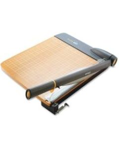 Westcott Trim Air Wood Guillotine Paper Trimmer - Cuts 30Sheet - 18in Cutting Length - 3.5in Height x 14.3in Width x 26.6in Depth - Wood Base, Titanium Blade - Transparent, Walnut