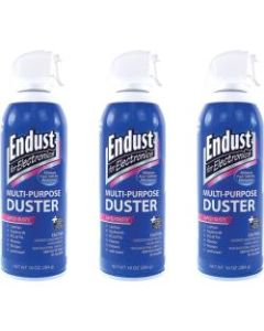 Endust 11384 Air Duster With Bitterant For Electronic Equipment, 10 Oz Can, Pack Of 3