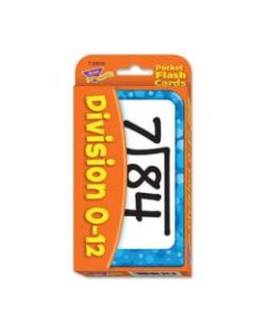 TREND Pocket Flash Cards, 3 1/8in x 5 1/4in, Division 0 - 12, Box Of 56