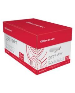 Office Depot Brand Copy And Print Paper, Letter Size Paper, 92 Brightness, 20 Lb, White, Ream Of 500 Sheets, Case Of 10 Reams