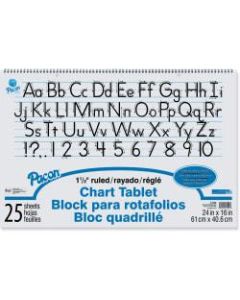 Pacon Chart Tablet, 24in x 16in, 1 1/2in Ruled, 25 Sheets