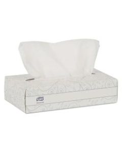 Tork 2-Ply Facial Tissues, White, 100 Sheets Per Box, Carton Of 30 Boxes
