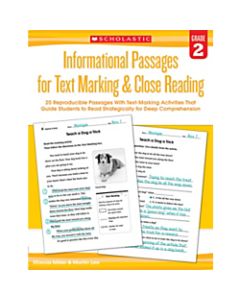 Scholastic Teacher Resources Informational Passages For Text Marking & Close Reading, Grade 2