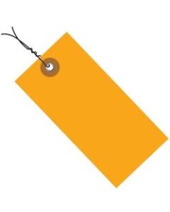 Office Depot Brand Tyvek Prewired Shipping Tags, 5 3/4in x 2 7/8in, Orange, Pack Of 100