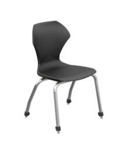 Marco Group Apex Series Stacking Chairs, 16-Inch, Black/Chrome, Set Of 4