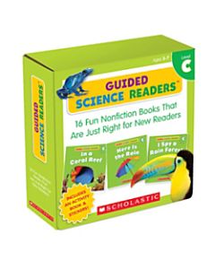 Scholastic Teacher Resources Guided Science Readers Parent Pack, Level C, Pre-K To 1st Grade, Pack Of 16