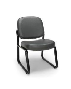 OFM Anti-Microbial Anti-Bacterial Reception Chair, Charcoal/Black