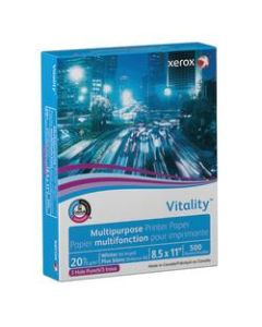 Xerox Vitality Multi-Use Printer Paper, Letter Size (8 1/2in x 11in), 3 Hole Punch, 20 Lb, FSC Certified, Ream Of 500 Sheets