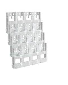 Azar Displays Wall-Mount Brochure Holder, Trifold, 16 Pockets, 15in x 19in