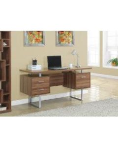 Monarch Specialties Retro-Style Computer Desk, Walnut