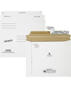 Quality Park Economy Disk/CD Mailers - Disc/Diskette - 7 1/2in Width x 6 1/8in Length - Self-sealing - Paperboard - 100 / Carton - White
