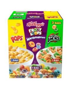 Kelloggs Assorted Cereal Variety Pack, Pack Of 3 Cereals