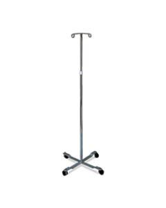 Medline Steel 4-Leg IV Pole, Chrome