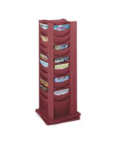 Safco 48-Pocket Solid Wood Rotating Literature Display, Mahogany