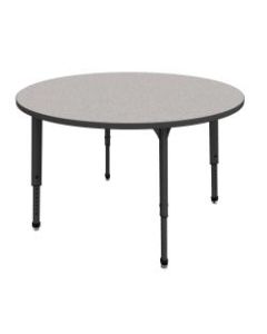 Marco Group Apex Series Round Adjustable Tables, 30inH x 48inW x 48inD, Gray Nebula/Black