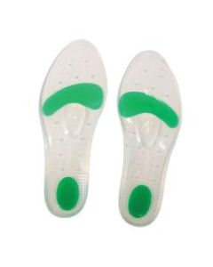 Stein’s Silicone Dual-Density Comfort Shoe Gel Insoles, Large, Green, Pack Of 2