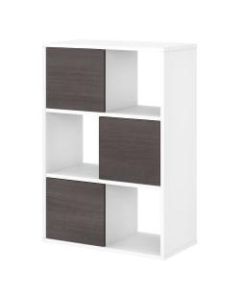 Bush Business Furniture Jamestown 6-Cube Organizer, Storm Gray/White, Standard Delivery