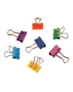 Office Depot Brand Fashion Binder Clips, 1/2in, Assorted Colors, Pack Of 60