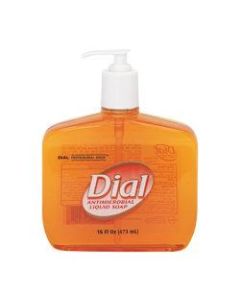 Dial Antimicrobial Liquid Hand Soap, Unscented, 16 Oz Bottle