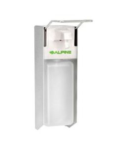 Alpine Wall-Mount Hand Sanitizer Dispensers, 13inH x 4inW x 9inD, Stainless Steel, Set Of 2 Dispensers