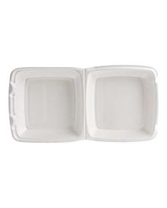 Dart Carryout Food Containers, 1 Compartment, 3 1/4in x 8 3/8in x 7 7/8in, White, Pack Of 200