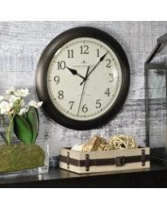 FirsTime Slim Wall Clock, 11in, Oil-Rubbed Bronze
