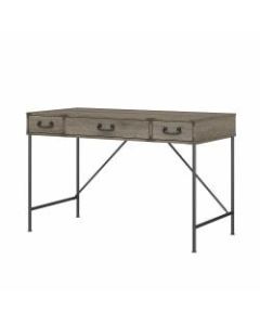 kathy ireland Home by Bush Furniture Ironworks 48inW Writing Desk With Drawers, Restored Gray, Standard Delivery