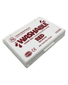 Center Enterprise Washable Stamp Pads, 2 1/4in x 3 3/4in, Red, Pack Of 6