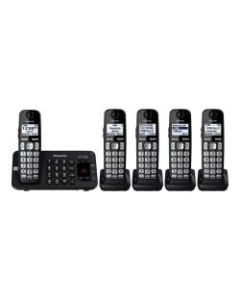 Panasonic DECT 6.0 Cordless Phone With Answering Machine And 5 Handsets, KX-TGE445B