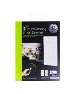 GE Z-Wave Plus In-Wall Touch Sensing Smart Dimmer, Almond/White, 500S