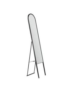 Adesso Adeline Rectangle Floor Mirror, 64inH x 14-3/4inW x 14-3/4inD, Black