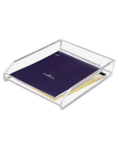 Kantek Single Letter Tray, 2 1/2in x 10 1/2in x 13 3/4in, Clear