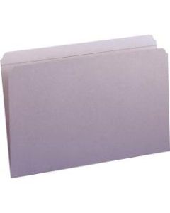 Smead Straight Tab Cut Legal Recycled Top Tab File Folder - 8 1/2in x 14in - Lavender - 10% - 100 / Box