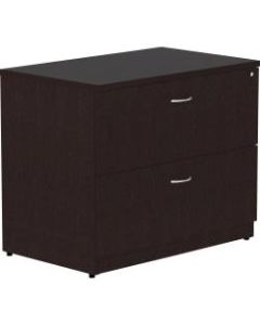 Lorell Essentials 30inW Lateral 2-Drawer File Cabinet, Espresso
