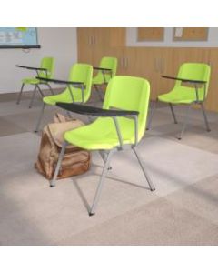 Flash Furniture Ergonomic Shell Chairs, Green, Set Of 5 Chairs