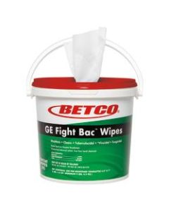 Betco GE Fight Bac Disinfectant Wipes, Fresh Scent, Bucket Of 500 Wipes