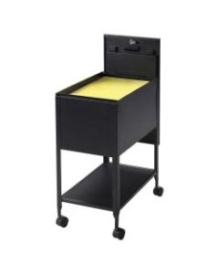 Lorell Steel Locking Letter-Size Mobile File Cart, Black