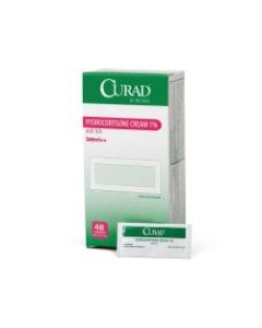 CURAD Hydrocortisone Cream, 0.05 Oz Foil Packets, Pack Of 288