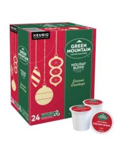 Green Mountain Coffee Single-Serve Coffee K-Cup, Holiday Blend, Carton Of 24