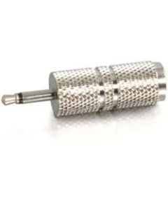 C2G 2.5mm Mono Male to 3.5mm Stereo Female Adapter - 1 x Sub-mini phone Male - 1 x Mini-phone Male - Metallic Silver