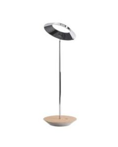 Koncept Royyo LED Desk Lamp, 17-7/16inH, Chrome/White Oak Base Plate