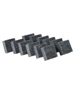 CLI Multi-purpose Eraser - 2in Width x 2in Length - Used as Mark Remover - Charcoal Gray - Felt - 12 / Pack